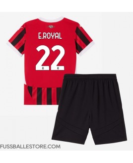 Günstige AC Milan Emerson Royal #22 Heimtrikotsatz Kinder 2024-25 Kurzarm (+ Kurze Hosen)